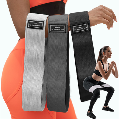 Smart Shopping Spot Fabric Resistance Hip Booty Bands Glute & Thigh Workout Bands For Squats, Yoga, And Fitness black