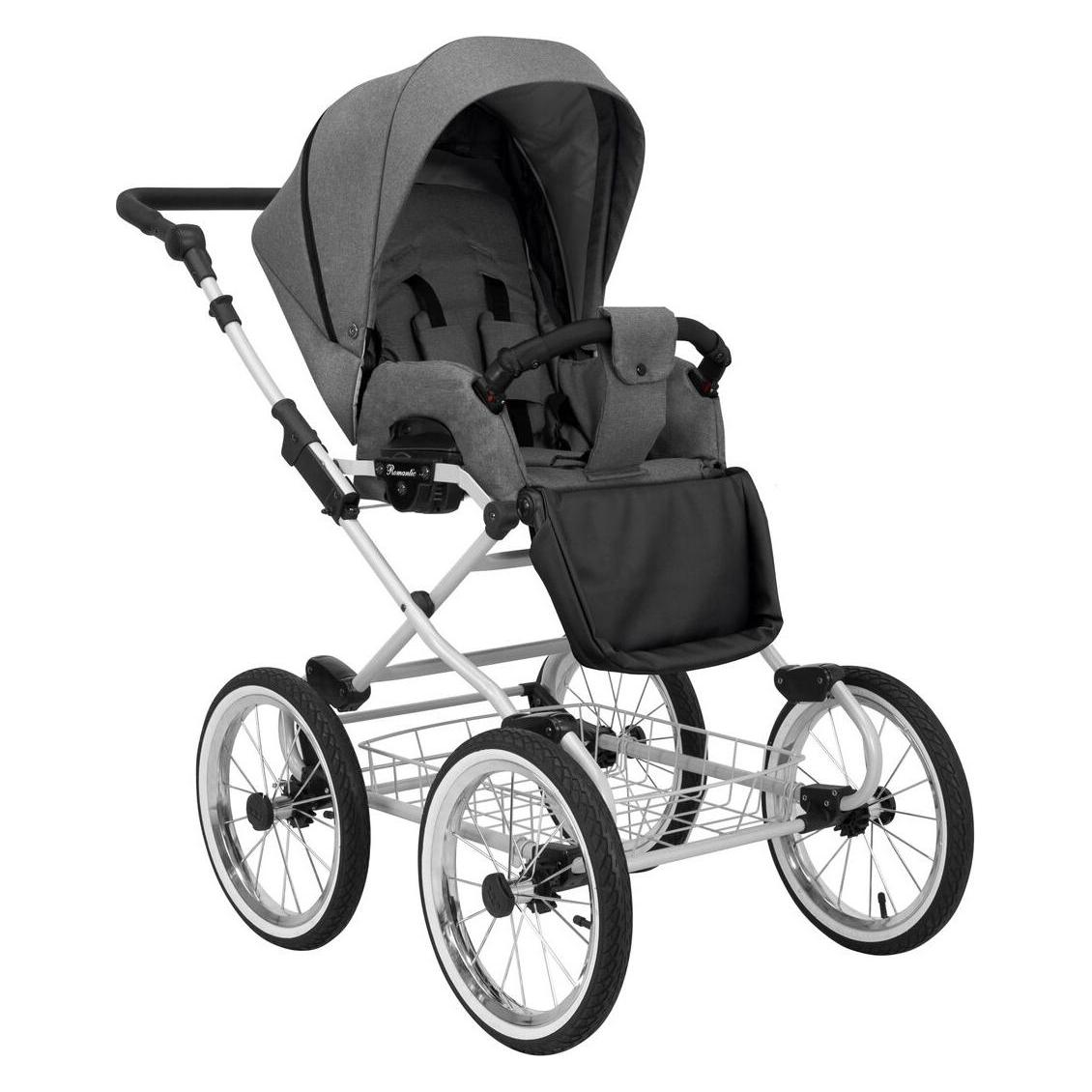 Kunert Romantic 3 in 1 Kinderwagen mit Cosmo Autositz und vielseitigen Funktionen in Grau (65280435)