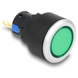 DELOCK 16mm Kunststoff Signallampe grün / Lötversion