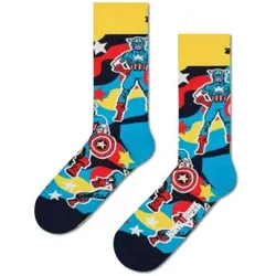 Happy Socks Marvel Captain America Sock Blau Baumwolle Gr 36/40