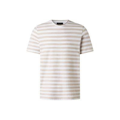 T-Shirt MAERZ MUENCHEN "Maerz Muenchen 661601 T-Shirt Herren Bekleidung", Herren, Gr. 50, beige, 85% Baumwolle, 15% Leinen, Shirts T-Shirt