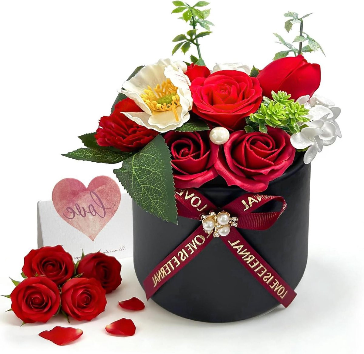 Eeuwige Rozen - Gedroogde Bloemen - Rood - 1 Doos