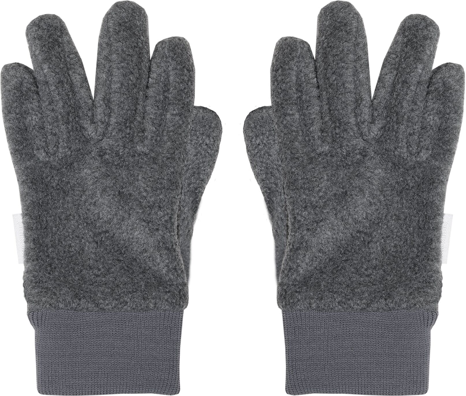 Fleecehandschuhe MAXIMO, Jungen, Gr. 2, grau (mittelgrau, meliert), Fleece, Kunstfaser, unifarben, Handschuhe Fleecehandschuhe, Boucle-Optik, Strickbündchen, basic, weich, für alle Aktivitäten mittelgrau, meliert 2