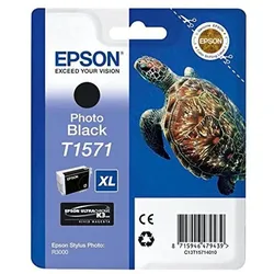Epson, Druckerpatrone, Turtle T1571 Photo Black, Pigmentgebaseerde inkt, 25,9 ml, 1 stuk(s)