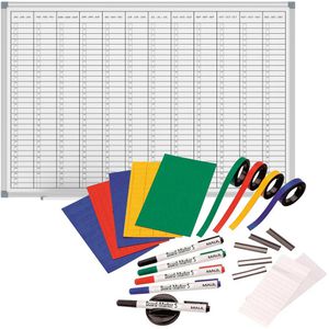 Maul Maul Planungstafel  standard 6466584.SPR, Jahresplaner, magnetisch, 90x120cm, mit Zubehörset