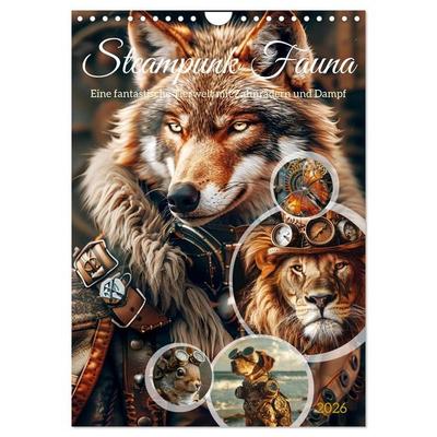 Steampunk Fauna (Wandkalender 2026 DIN A4 hoch), CALVENDO Monatskalender