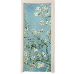 TÜRAUFKLEBER Selbstklebend - Mandelblüte - Van Gogh - Kunst 95x235 cm - Türtapete