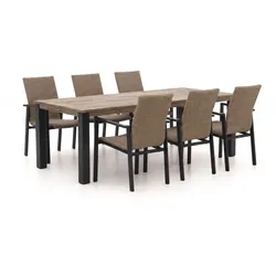 Manifesto Villongo/ROUGH-S 220 cm Gartenmöbel-Set 7-teilig stapelbar