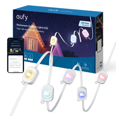 eufy Permanent Outdoor Lights E22, 100 ft (2-Pack) 100ft (2-Pack)