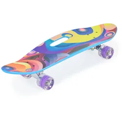 Byox Skateboard 26 Zoll mit Griff PU-Leuchträder ABEC-7 Aluminium 100 kg LED lila