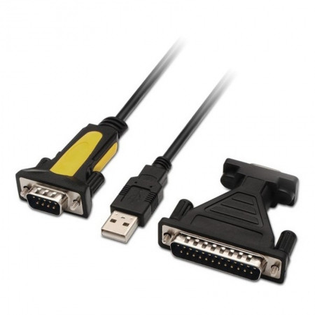 Nanocable USB naar RS232 adapter, 1,8 meter, zwart