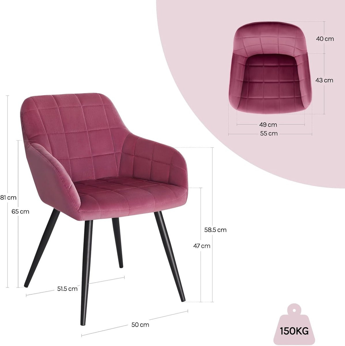 Set van 6 eetkamerstoelen van Novihome