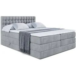 BOXSPRINGBETT VIONE KING - 200 x 200 - H3/H4 - Grau