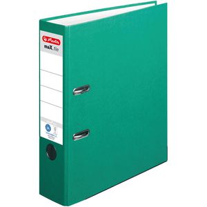 Herlitz maX.file nature plus 10841518 Ordner, A4, breit, Karton, grün, 8cm