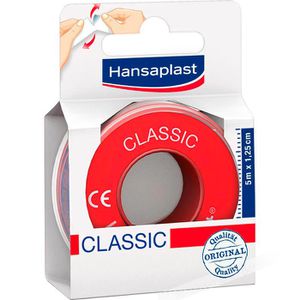 Hansaplast Fixierpflaster Classic, Rolle, hohe Klebekraft, 5m x 1,25cm