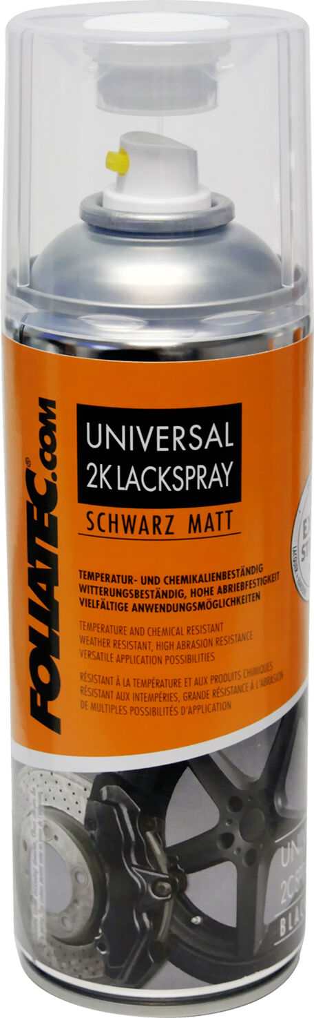 Foliatec Bremssattellack 2k Lackspray, Schwarz Matt (400 Ml) 2129 0.4l
