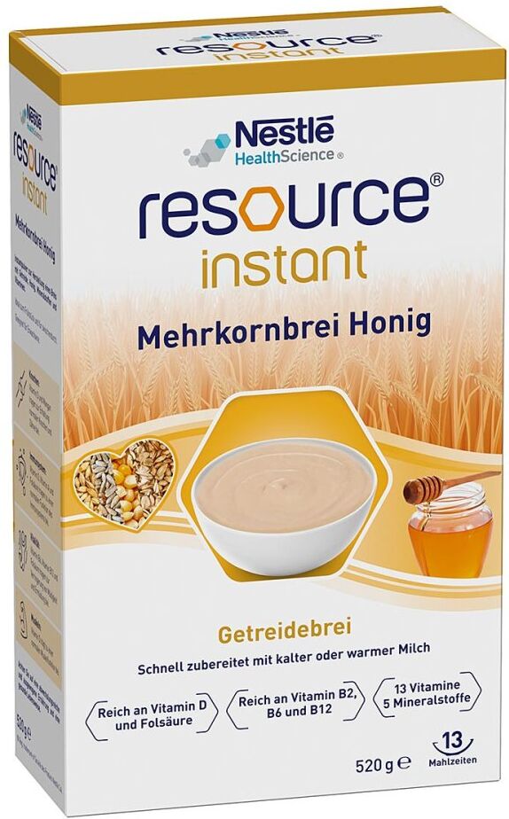 NESTLE Resource instant Mehrkornbrei Honig Pulver 520g