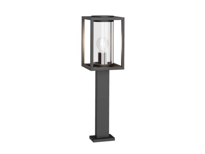 Lucande Luminaire extérieur Ferda à intensité variable (Moderne) en Noir Aluminium (1 lampe\,à E27)\, Borne lumineuse borne luminaire pour socle