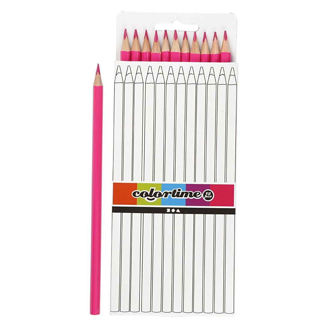 Creativ Company Driehoekige Kleurpotloden - Roze, 12st. (12x) (5712854057455)