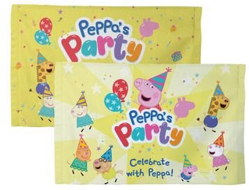 "Hasbro Peppa Pig Celebrate With Peppa Fan Towel 2 Pack 16 x 25 Inches - 16"" x 25"""