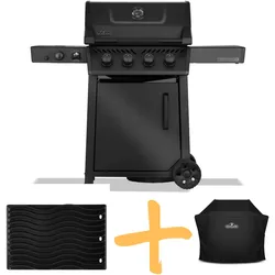 Napoleon Gasgrill Phantom Freestyle PRO 425 Bundle – Mattschwarz (Modell 2026) mit Sizzle Zone, Abdeckhaube & Grillplatte