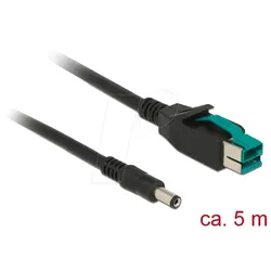 DELOCK 85501 - PoweredUSB Kabel Stecker 12V > DC 5,5 x 2,1 mm, 5 m