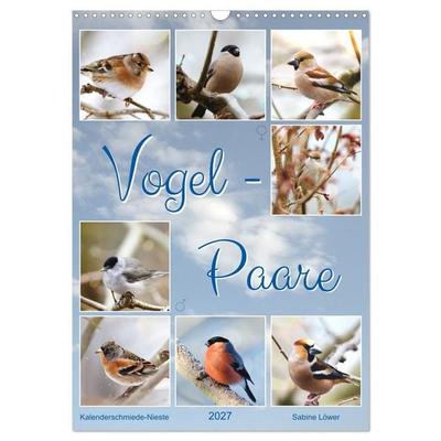 Vogel-Paare (Wandkalender 2027 DIN A3 hoch), CALVENDO Monatskalender