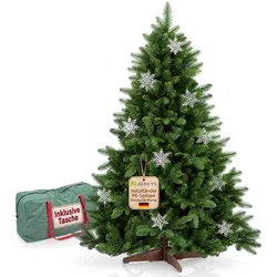 JUSKYS® Künstlicher Weihnachtsbaum Norvi 150 cm inkl. Holzständer