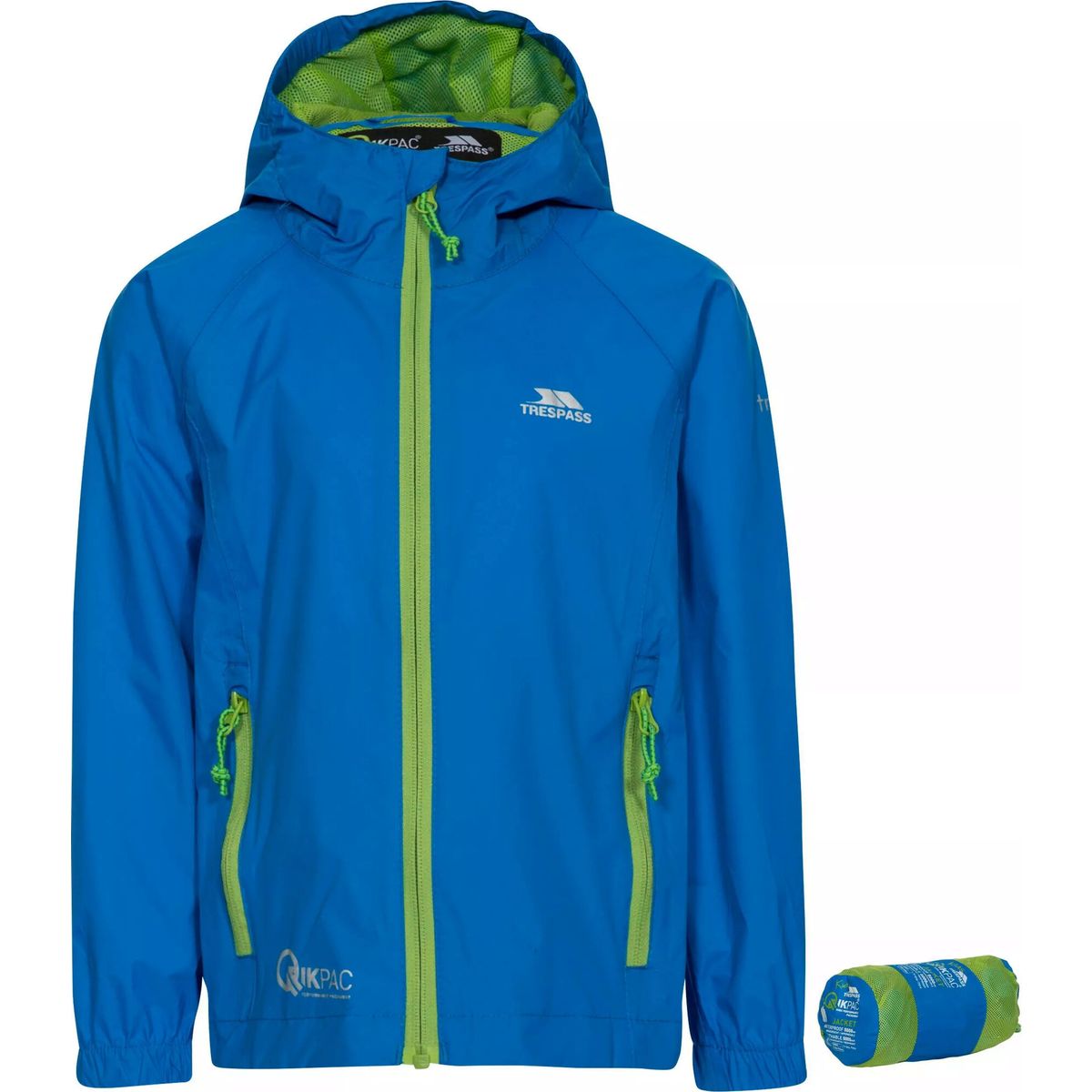 Trespass Qikpac Jacket - Unisex Kids Packaway Jacket cobalt (COB) 12 UCJKRAI10003_COB_12