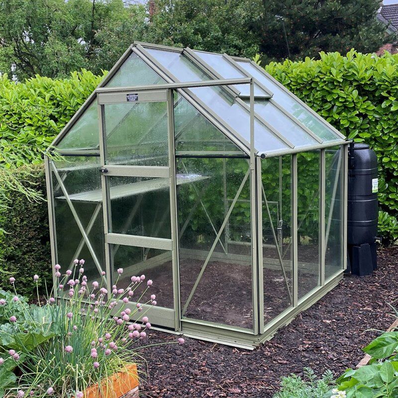 Elite Greenhouses Elite Craftsman 6x6 Greenhouse - Silver Plain Aluminium Finish