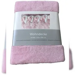 EXKLUSIV HEIMTEXTIL Kuscheldecke Wohndecke 150 x 200 cm Rosa