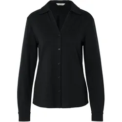 Tchibo - Blusenshirt mit Knopfleiste - Damen - Gr. L - schwarz