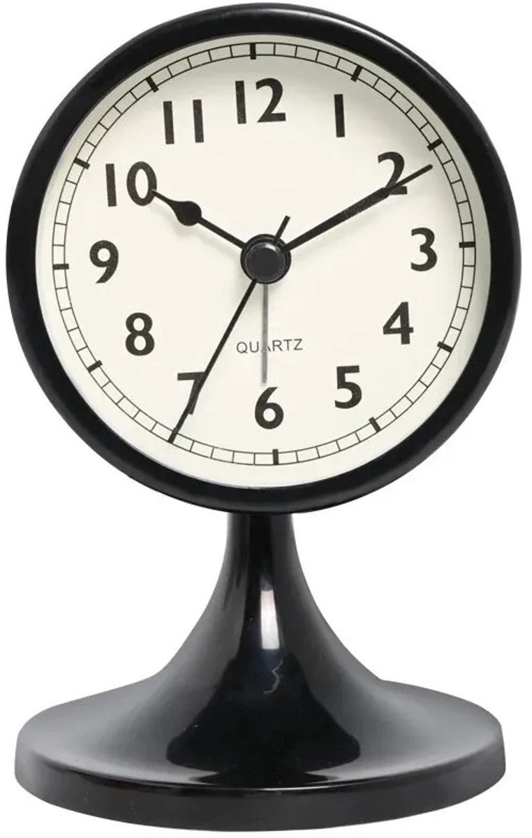 WiseGoods Premium Analoge Wekker met Alarm en Nachtlampje - Zwart