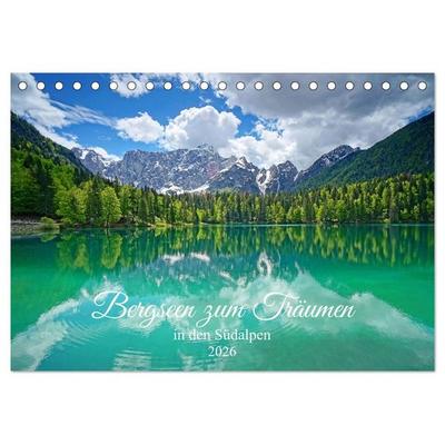 Bergseen zum Träumen (Tischkalender 2026 DIN A5 quer), CALVENDO Monatskalender