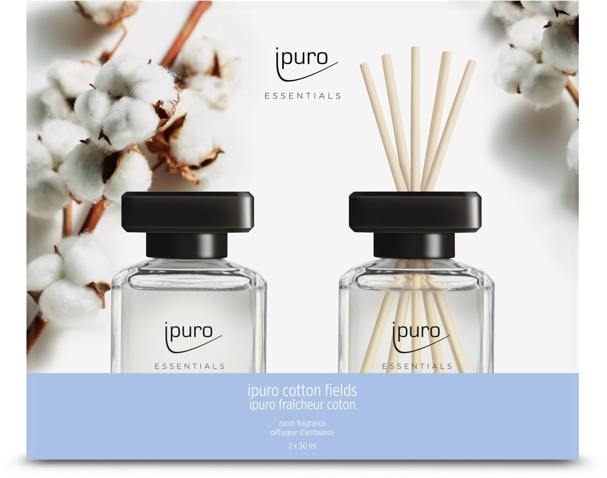 Ipuro Essentials geurkaarsen Cotton Fields 2x50ml