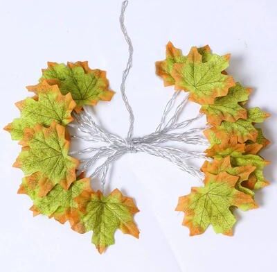 Inspire Essentials Lighted Maple Leaf Fall Garland 5 6m 40led battery Box
