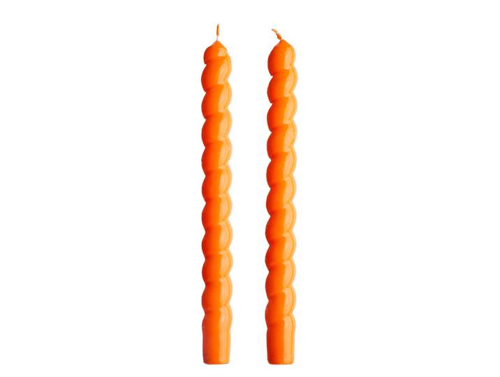 Stabkerzen lackiert 2er-Set 2 x 25 x 2cm Orange