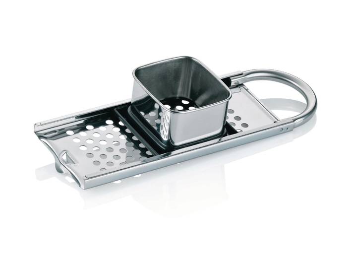 Spätzlehobel KELA Spätzleshobel Emma kurze Spätzle , silber (silberfarben), B:11cm, Edelstahl, Küchenreiben, Spätzlehobel