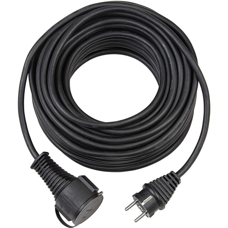 10.00m Brennenstuhl Verlängerungskabel Schutzkontakt Stecker auf Schutzkontakt Buchse Schwarz IP44