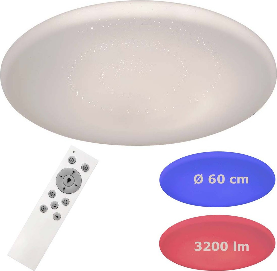 Rabalux LED-plafondlamp Willie, wit, rond, Ø 60 cm
