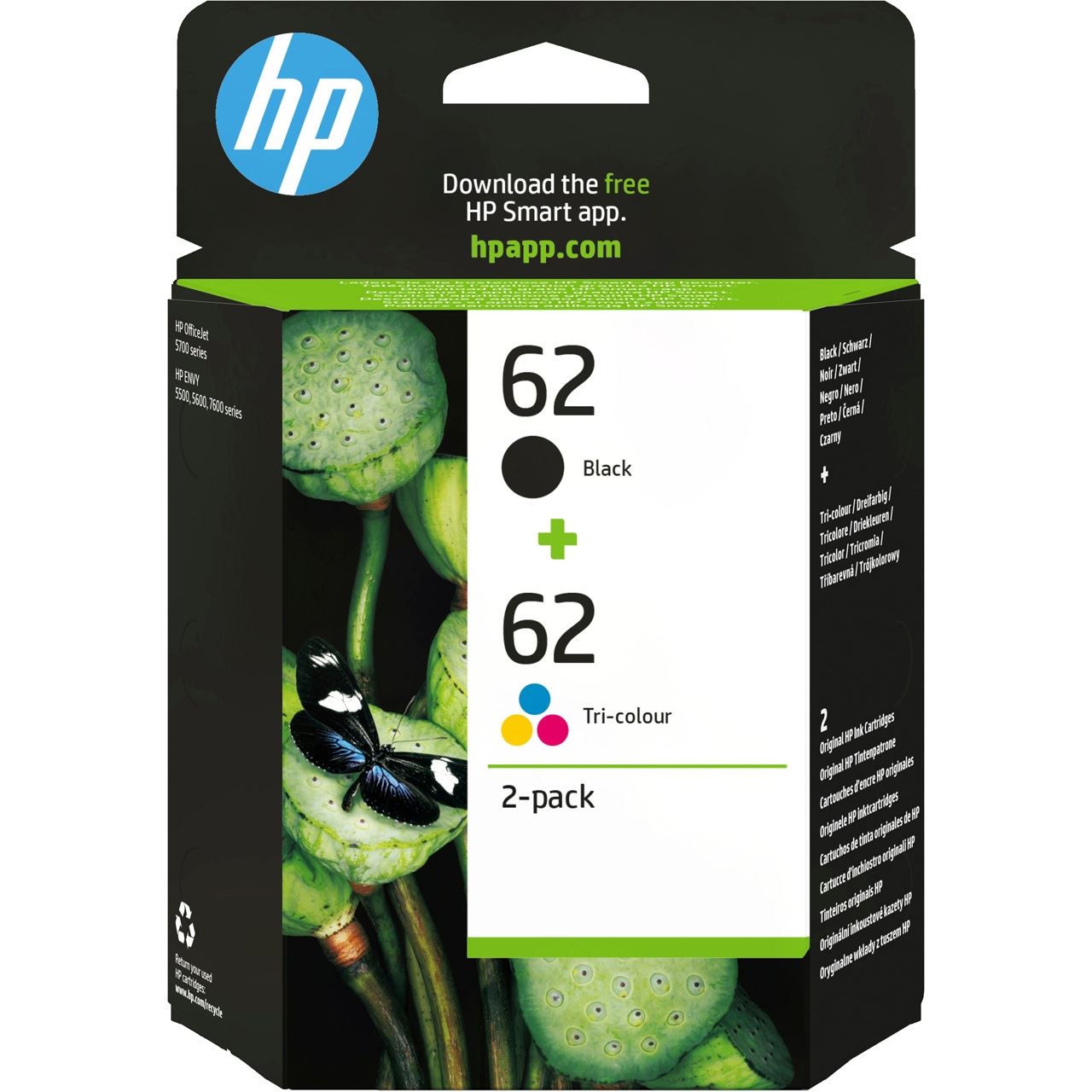 HP Tinte 62 N9J71AE farbig
