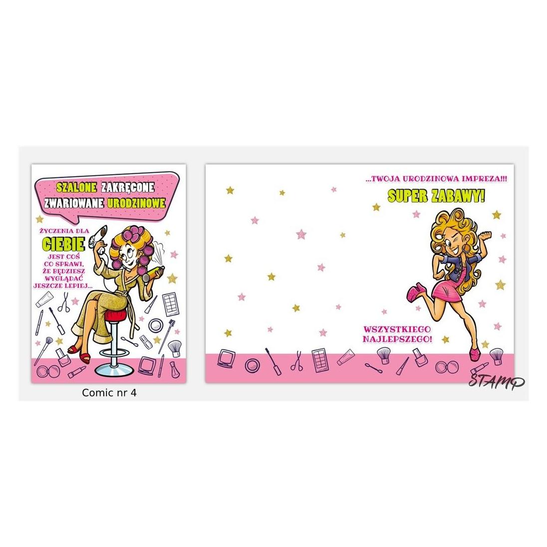 Stamp Comic B6 Karte + Umschlag Muster Nr. 04 Geburtstag (47995826)