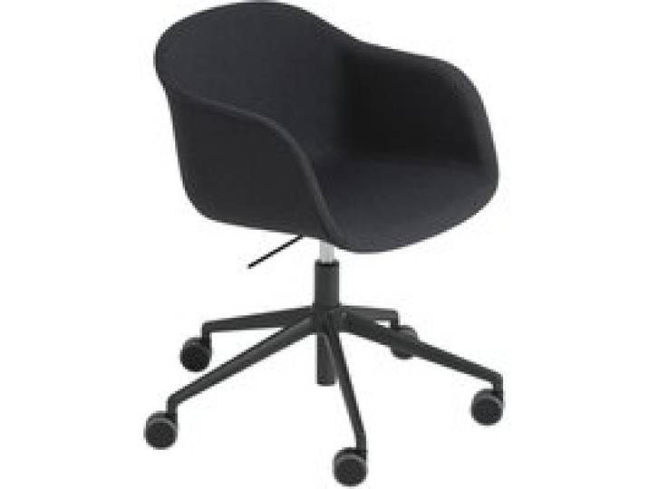 Muuto - Fiber Armlehnstuhl Drehfuss und Rollen