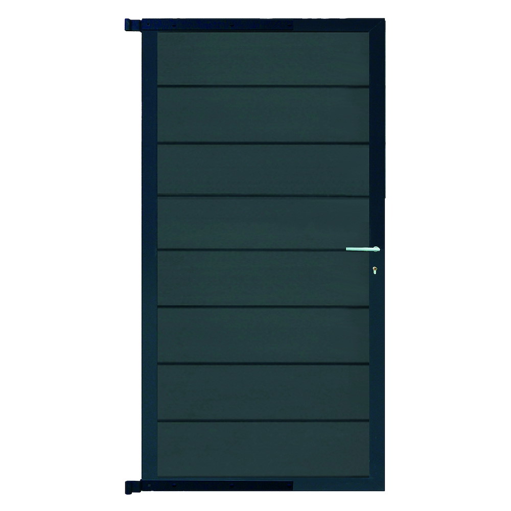 TETZNERJENT GOTLAND-Tor-Komplettset 90x175cm schiefergrau/anthraz. 16971099