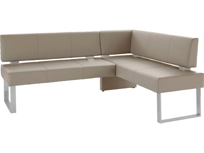 Eckbank GOODPRODUCT Rab , grau (steinfarben (ascona 1900), silberfarben), B:200cm H:88cm T:160cm, Polyester, Sitzbänke, Eckbank, in 2 Breiten (180 oder 200 cm), Bezug in verschiedenen Qualitäten