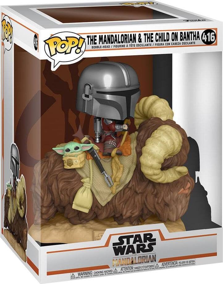 Funko Pop! Star Wars: The Mandalorian - The Mandalorian & The Child op een Bantha 416 - Vinyl figuur