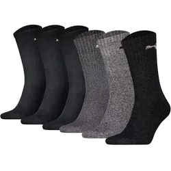 PUMA Unisex Sportsocken, 6 Paar - Tennissocken, Crew Sport Socken, einfarbig, Größe 43-46 in Bunt Bunt