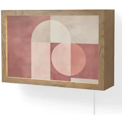 WANDLEUCHTE Figuren - Abstrakt - Rosa LED 30x20 cm Wandlampe