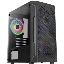 AeroCool Trinity Mini (mATX, Mini-ATX), PC Gehäuse, Schwarz