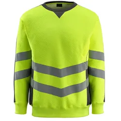 Warnschutz Sweatshirt "WIGTON" Safe Supreme UV-Schutz - 3XL - warngelb/anthrazit